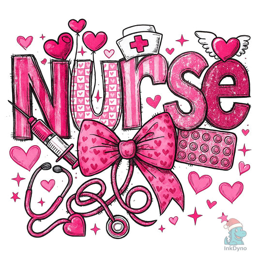 Pink Nurse Valentine Nurse Life - DTF Transfer