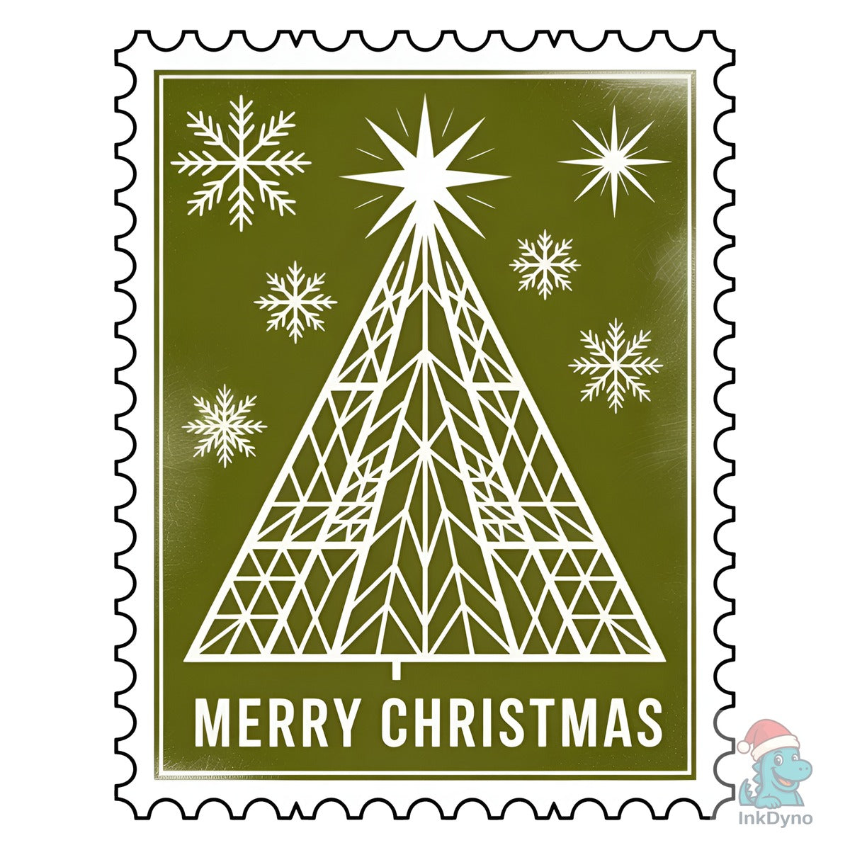 Vintage Christmas Stamps Design