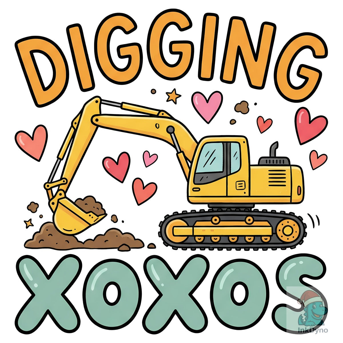 Digging XOXOs Excavator Valentine