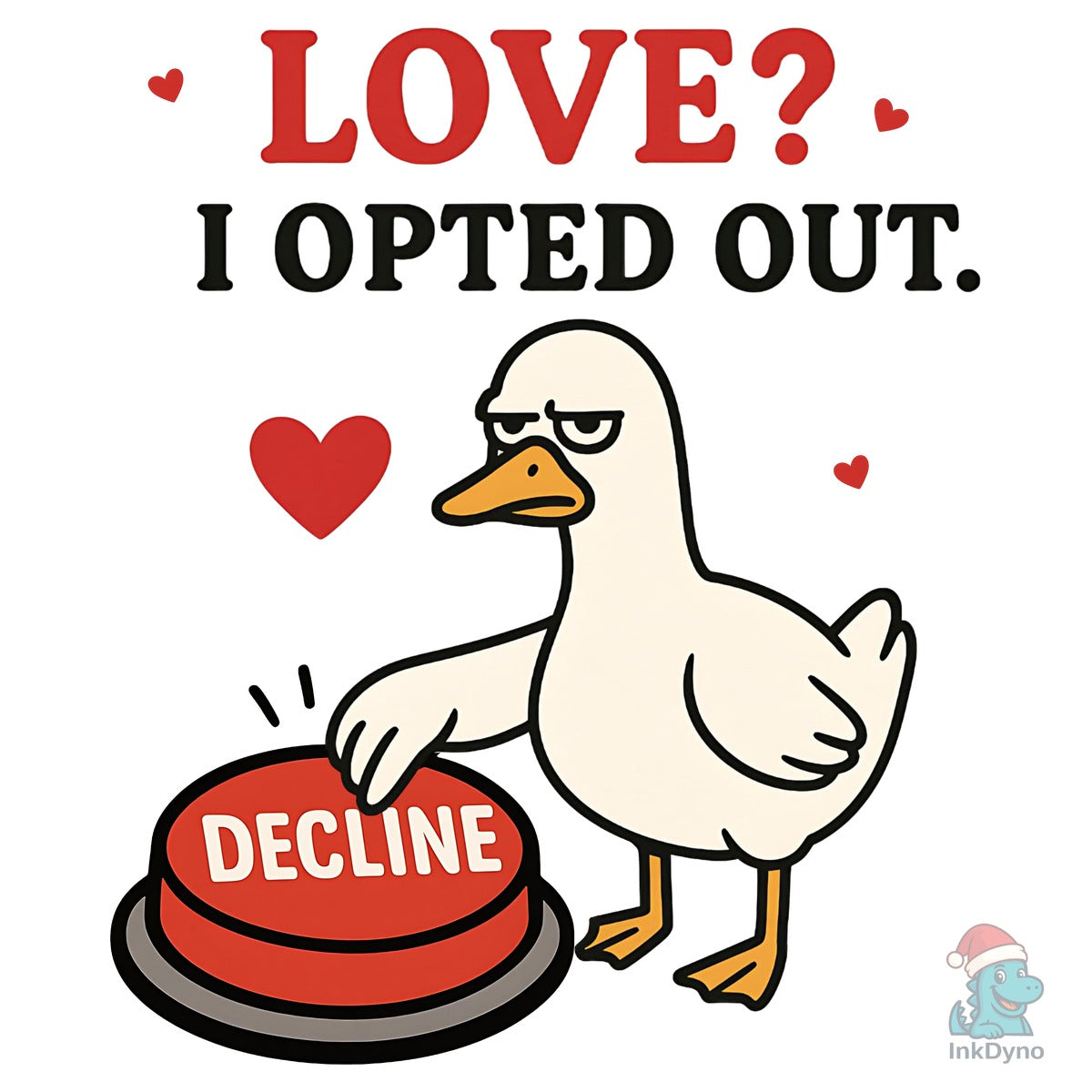Funny Anti Valentine Goose Duck