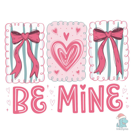 Be Mine Valentine's Day Lov Bow - DTF Transfer