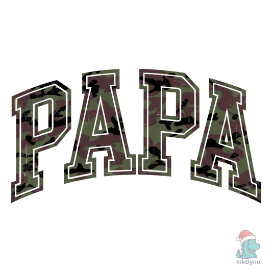 Camo Papa Hunting Camouflage Dad - DTF Transfer