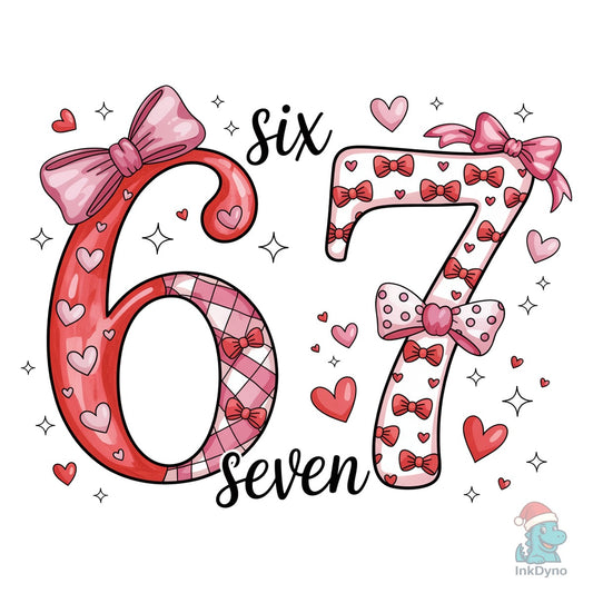 Coquette Valentine 67 Six Seven Bow - DTF Transfer
