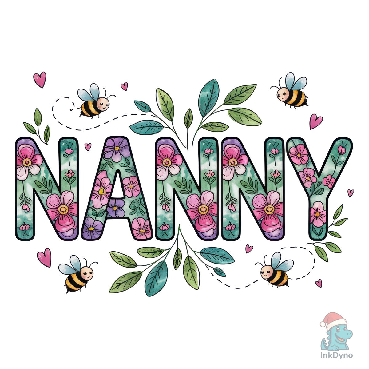 Floral Nanny Grandmother Nana Bees