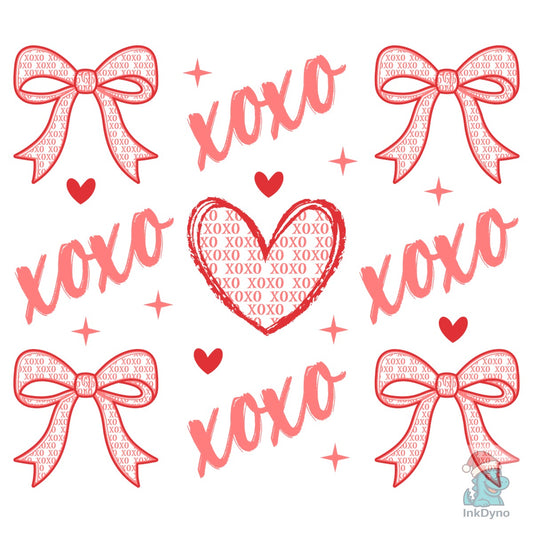 Valentine XOXO Coquette Bow - DTF Transfer