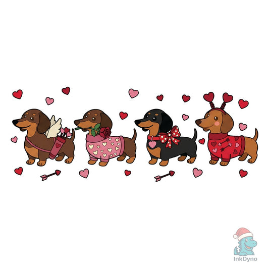 Valentines Dachshund Cute Dog Lover - DTF Transfer