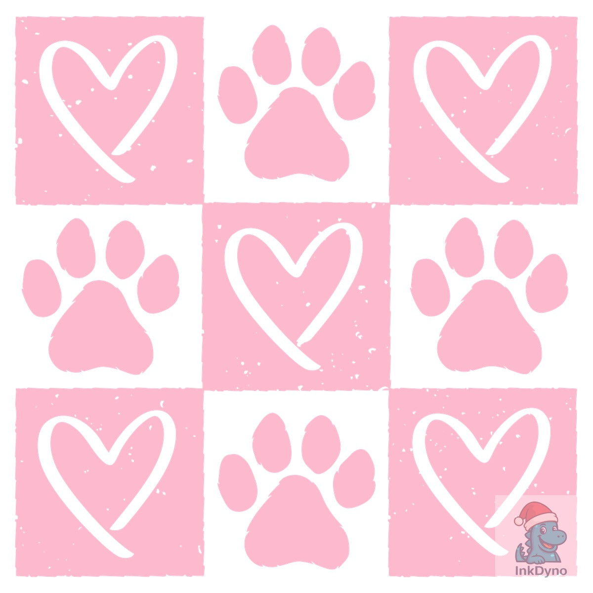 Checked Paw Dog Valentine Coquette
