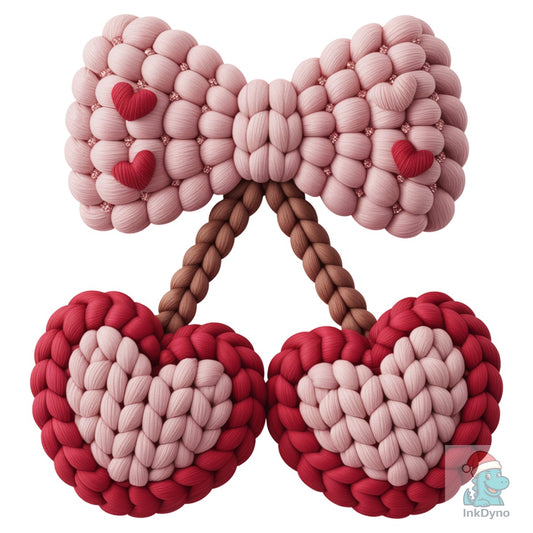 Cherry Bow Valentine - DTF Transfer