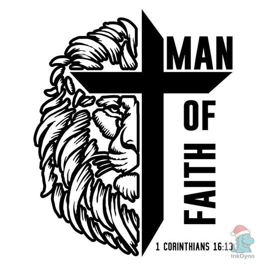 Man of God Jesus Cross - DTF Transfer