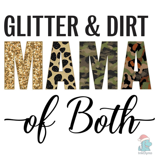 Glitter and Dirt MAMA Leopard Camo - DTF Transfer