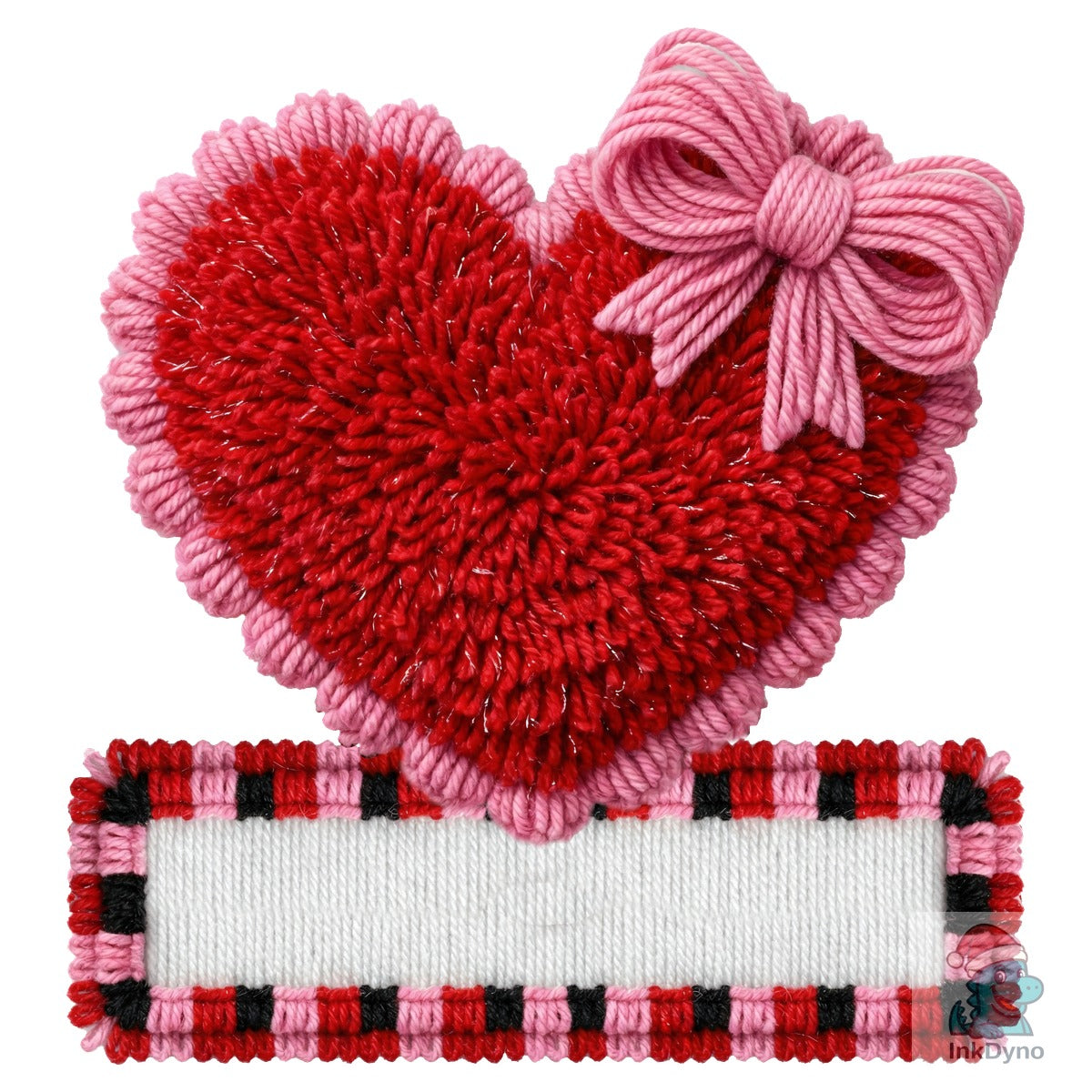 Personalized Valentine Heart Faux Yarn