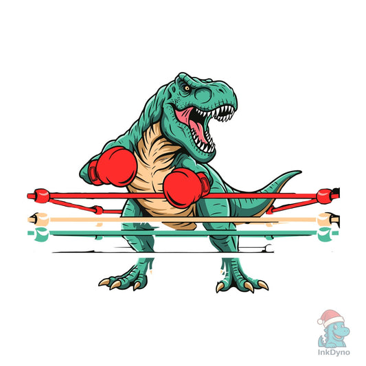 T-Rex Boxing Dinosaur T-shirt - DTF Transfer