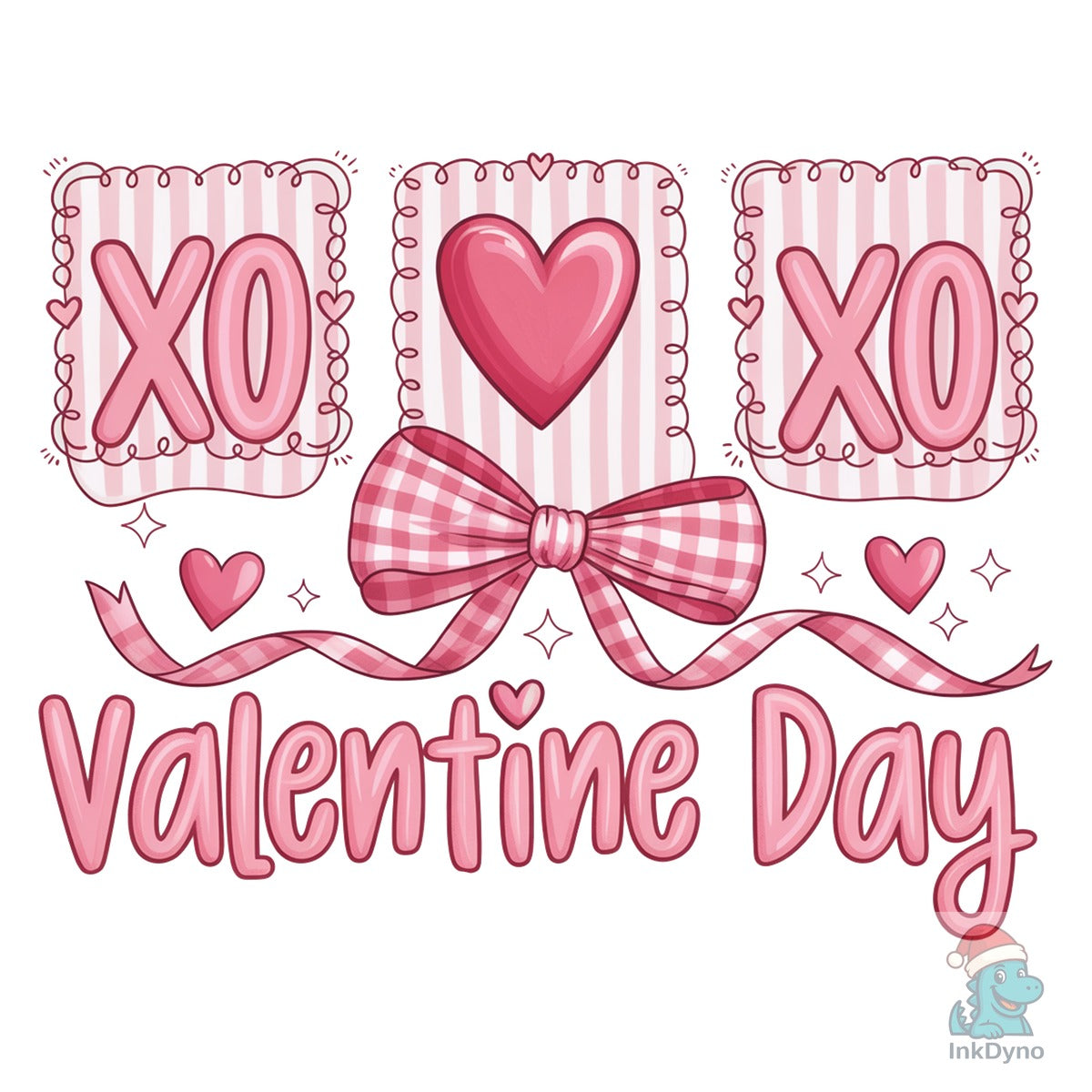 Valentine Brushstroke Heart Bow