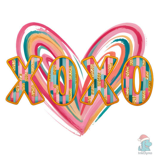 XoXo Brushstroke Valentine Heart - DTF Transfer