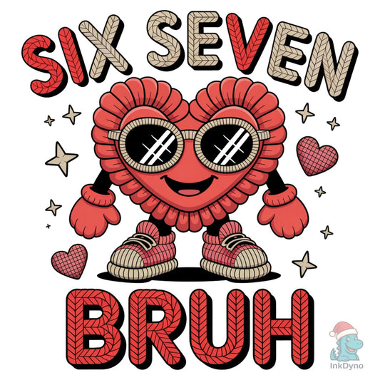 Knitted Yarn Valentine 67 Bruh Shirt - DTF Transfer