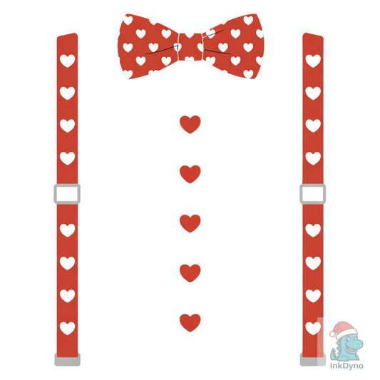 Valentine Bowtie Suspenders - DTF Transfer