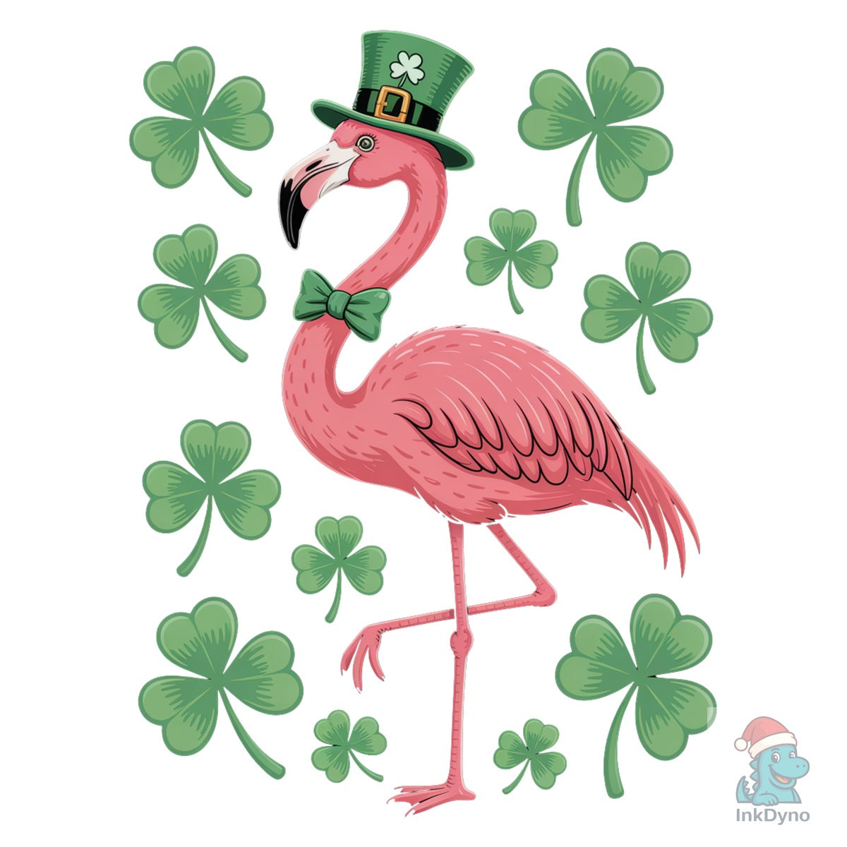 St Patrick's Cute Flamingo