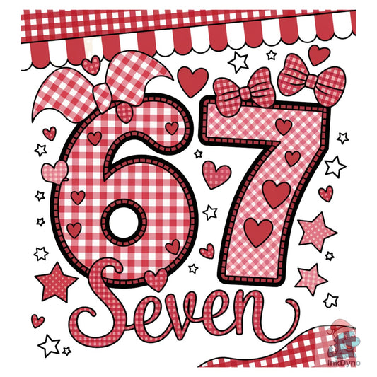 Valentine's Day 6 7 Trendy - DTF Transfer
