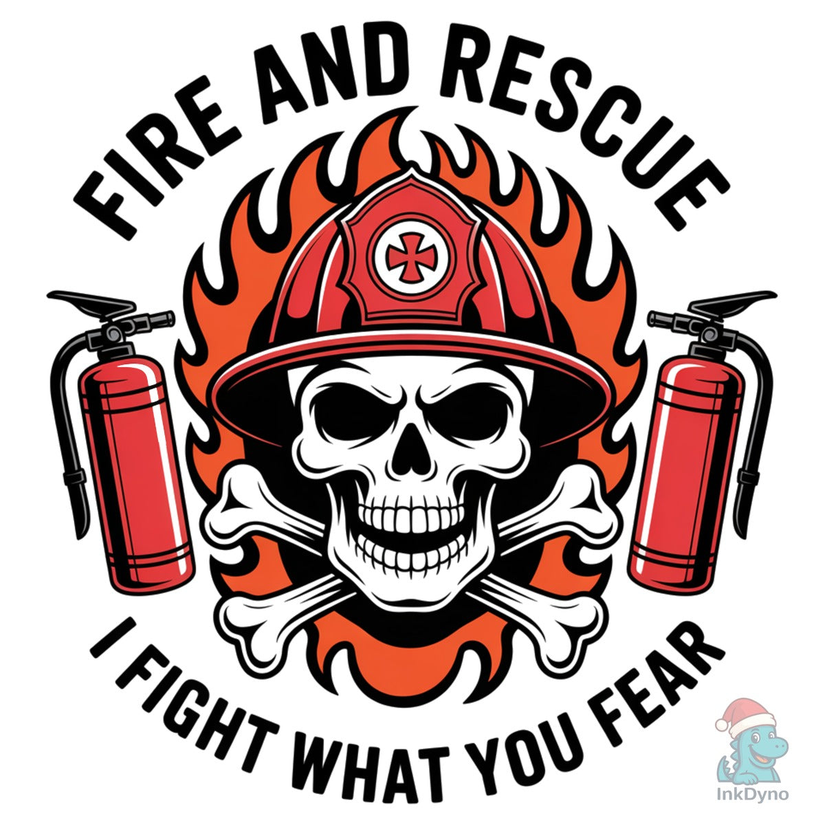 Firefighter Skull Fire and Rescue