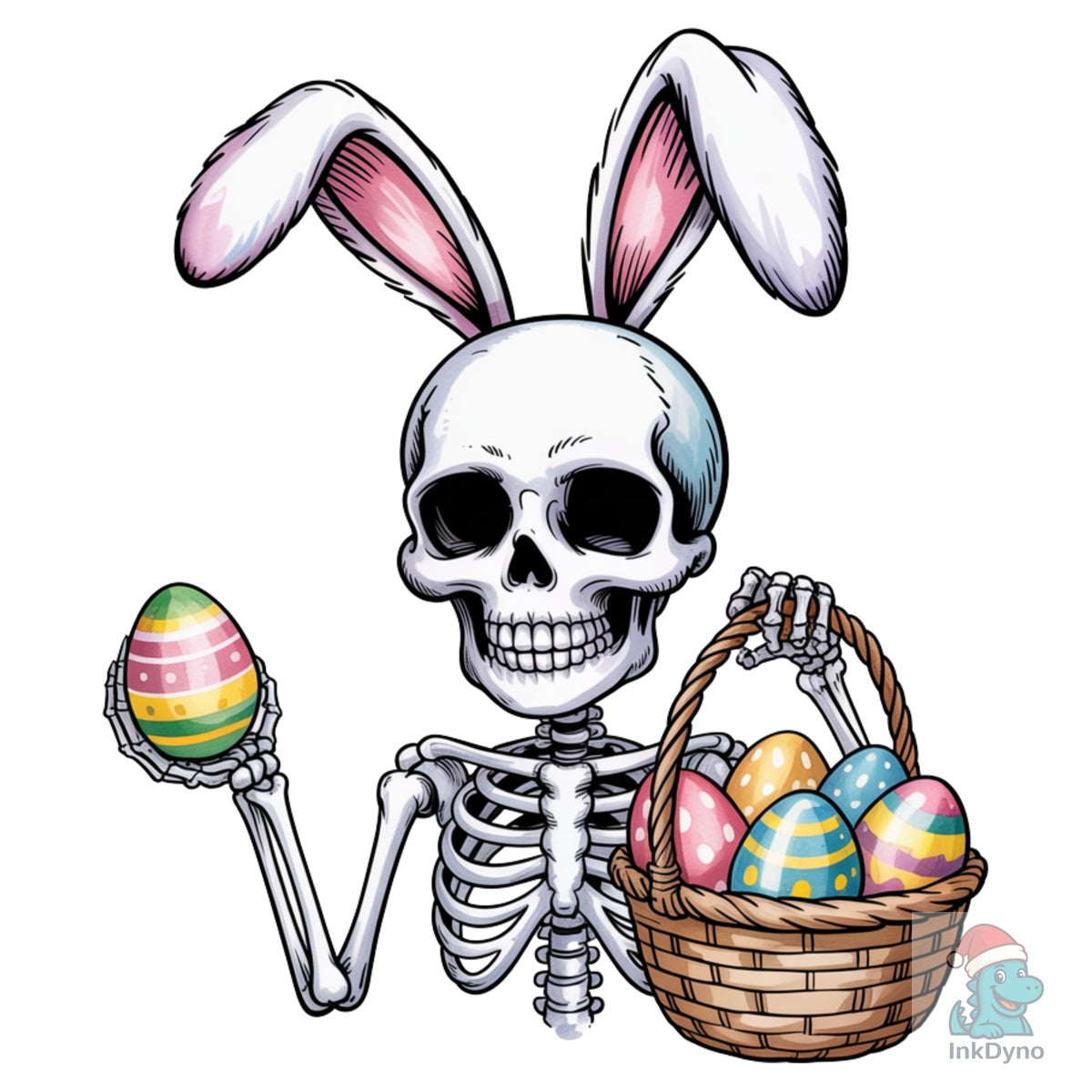 Funny Skeleton Easter Bunny