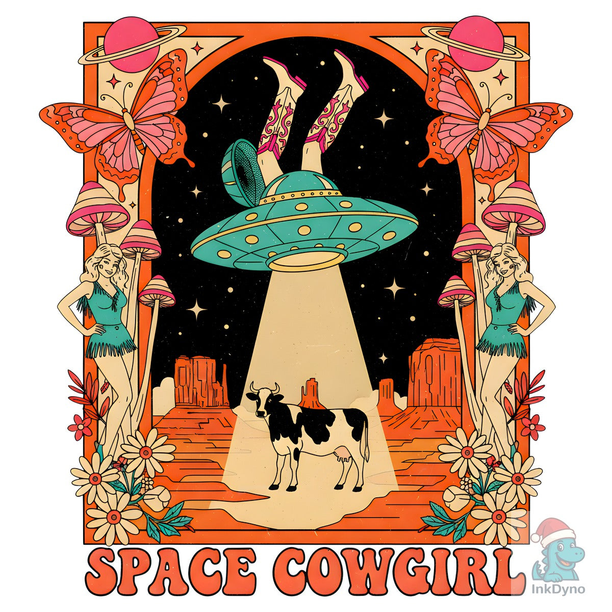 Space Cowgirl Legs UFO Alien