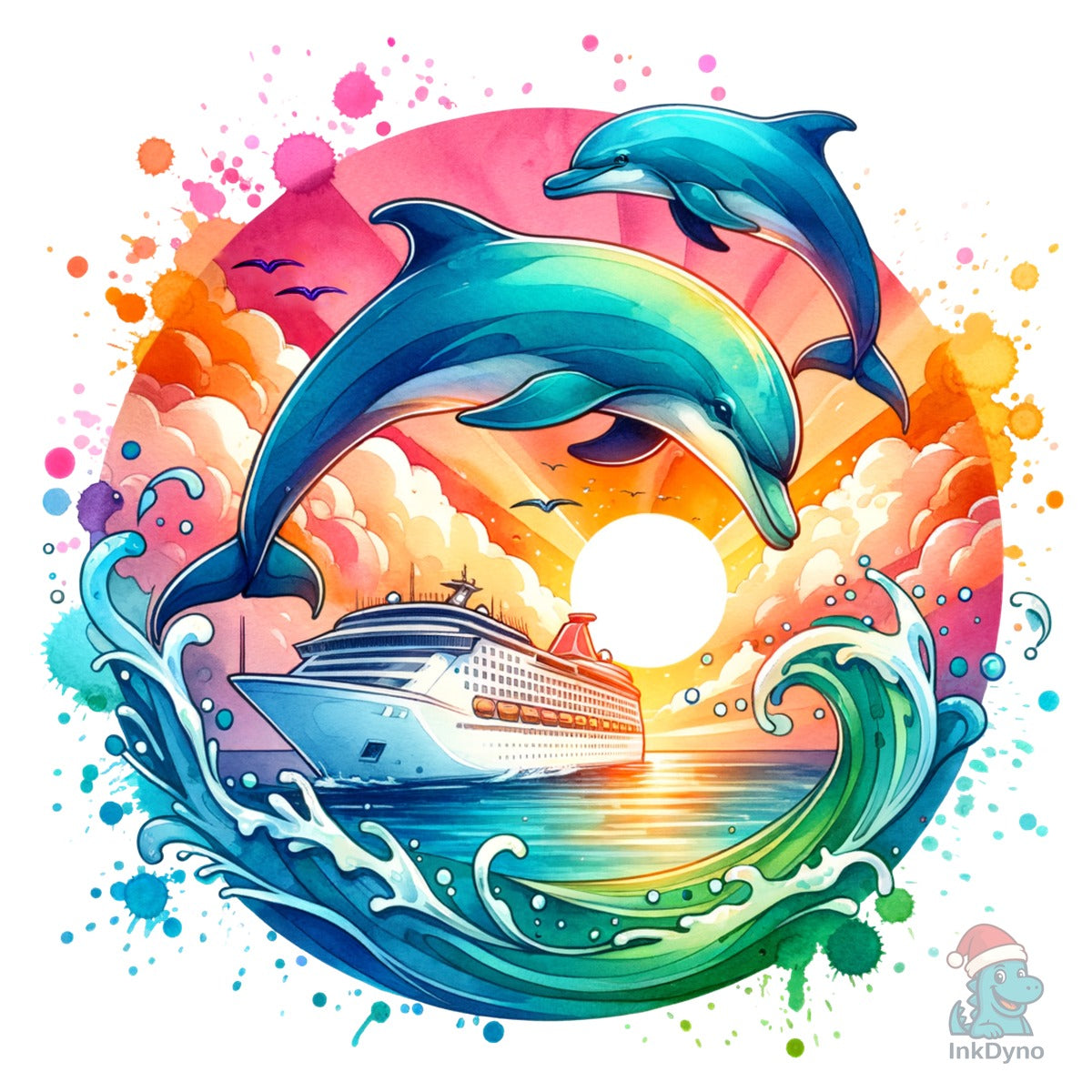 Colorful Cruise Ship Dolphin
