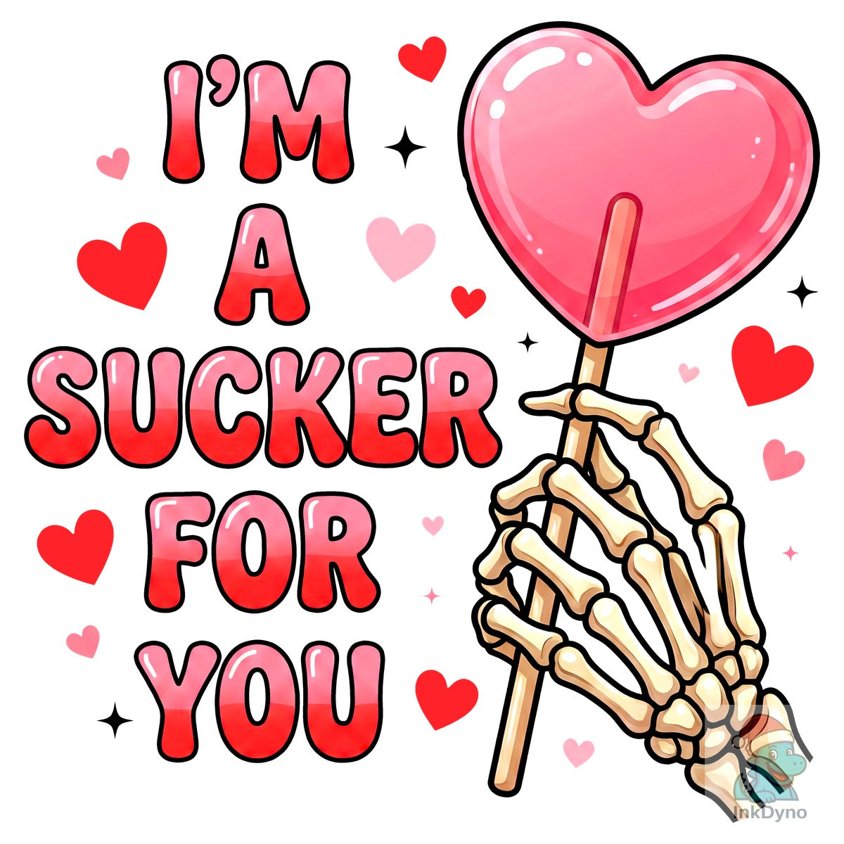 Cute Skeleton Sucker Valentine