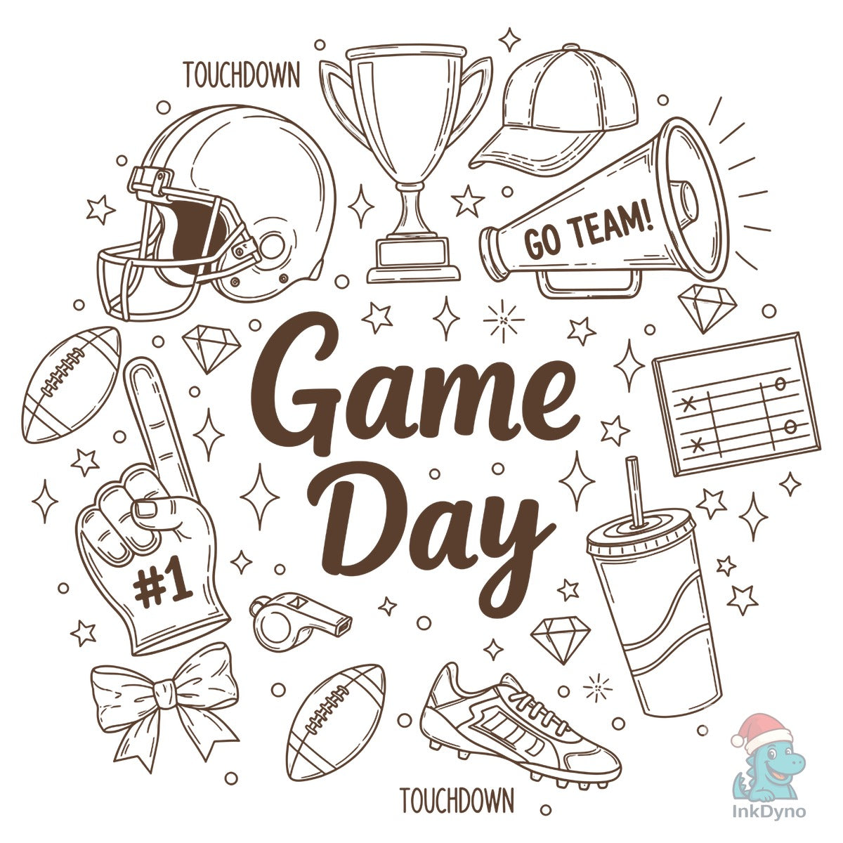 Game Day Football Game Day Doodle