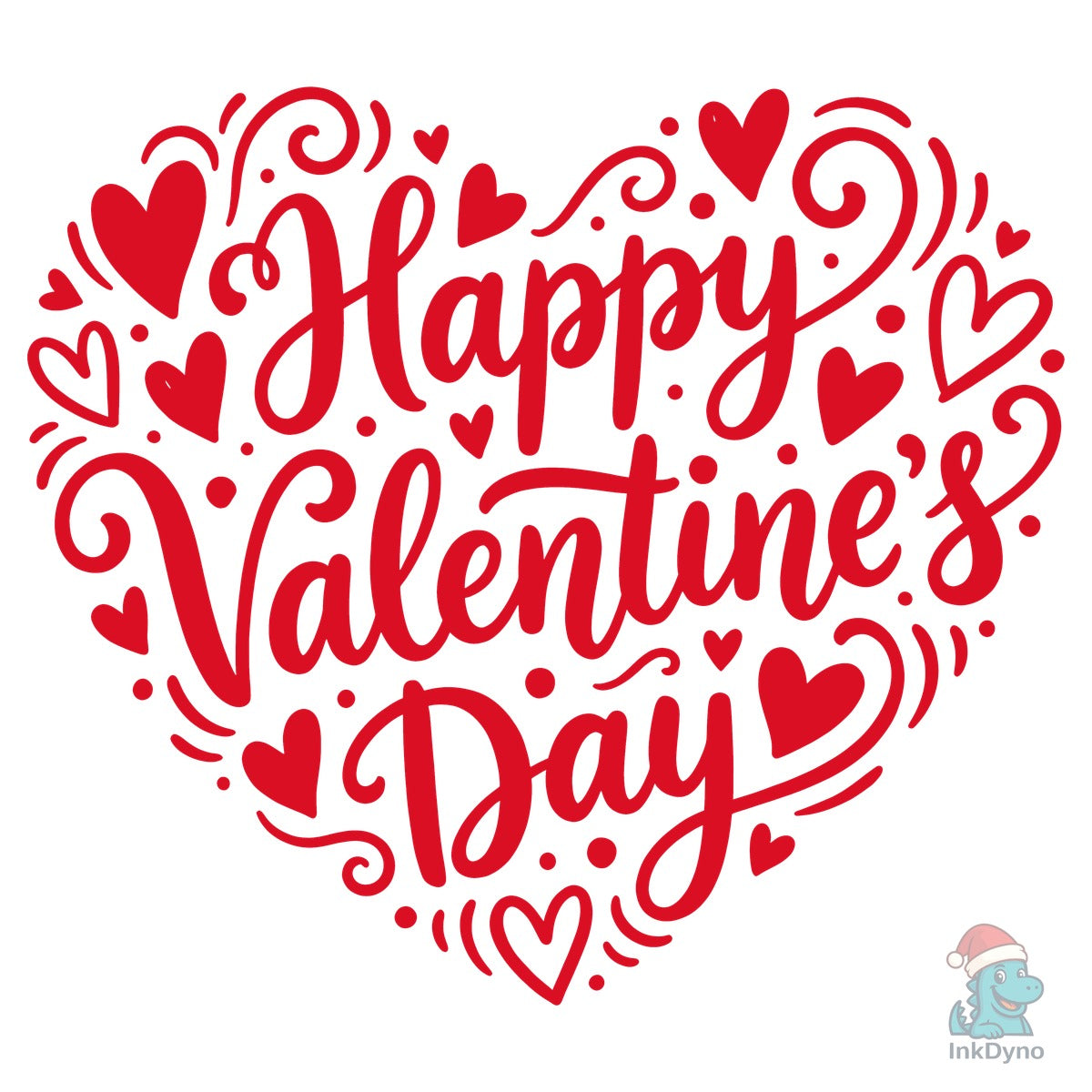Happy Valentine's Day Typography Heart