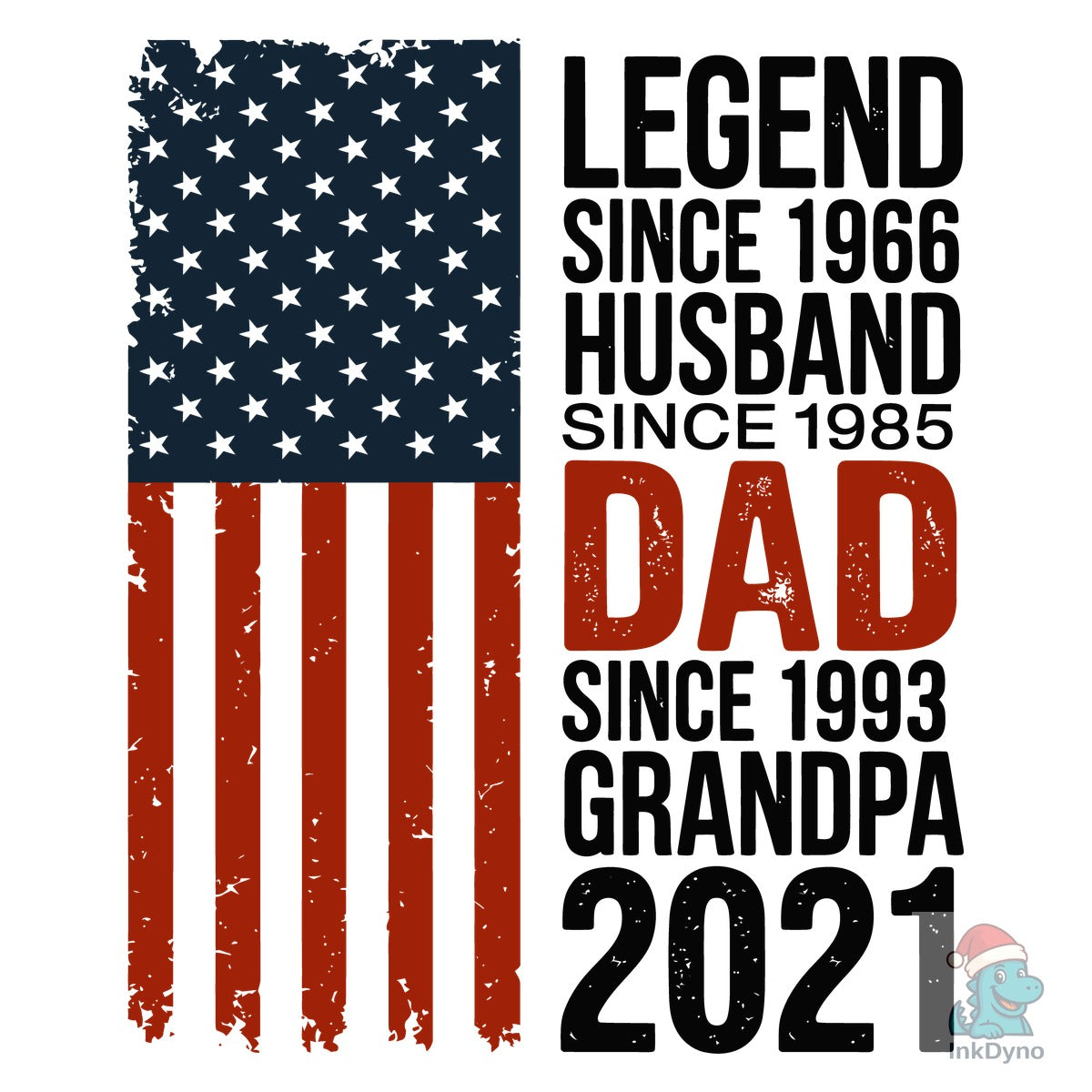 Patriotic Legend Dad Grandpa Flag