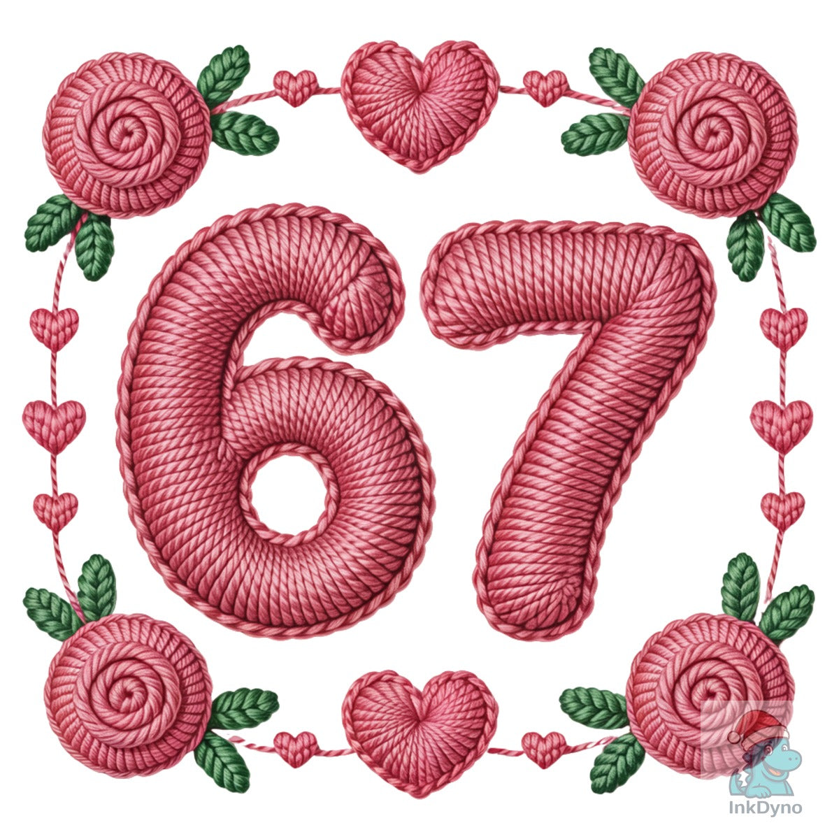 Crochet 67 Valentine Heart Rose