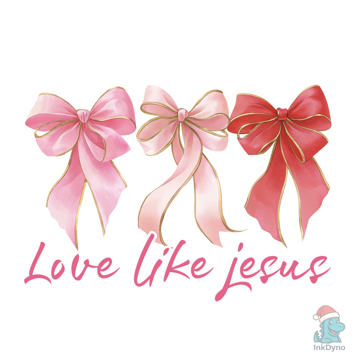 Love Like Jesus Pink Coquette Bow