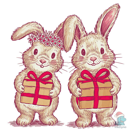 Whimsical Bunnies Valentine's Day - DTF Transfer