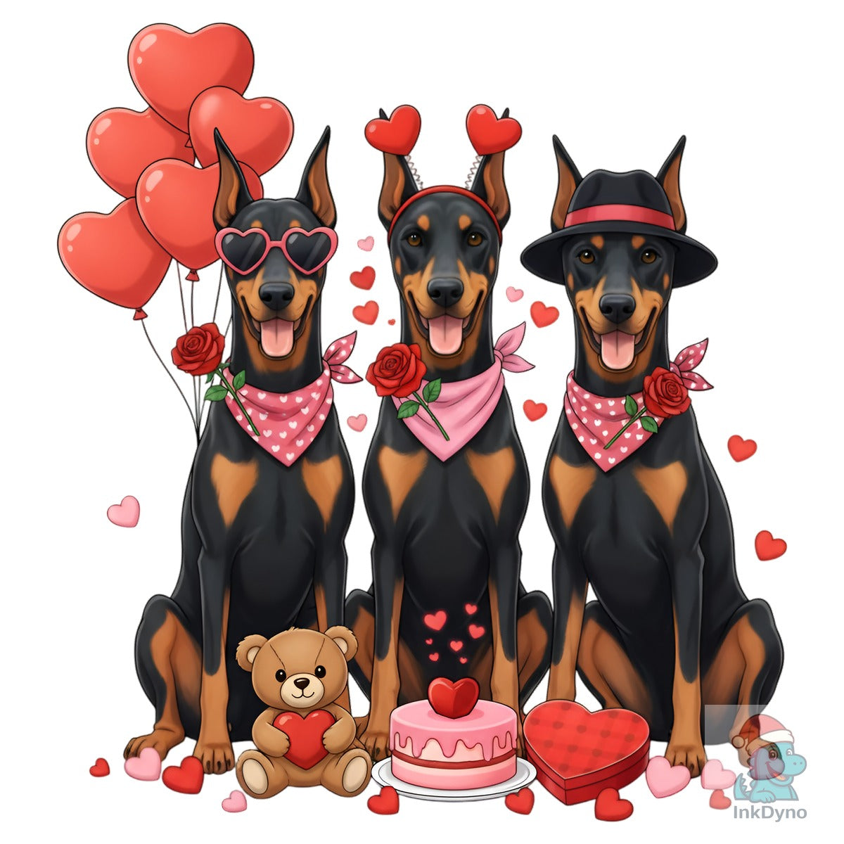 Valentine Dog Shirt Doberman Shirt