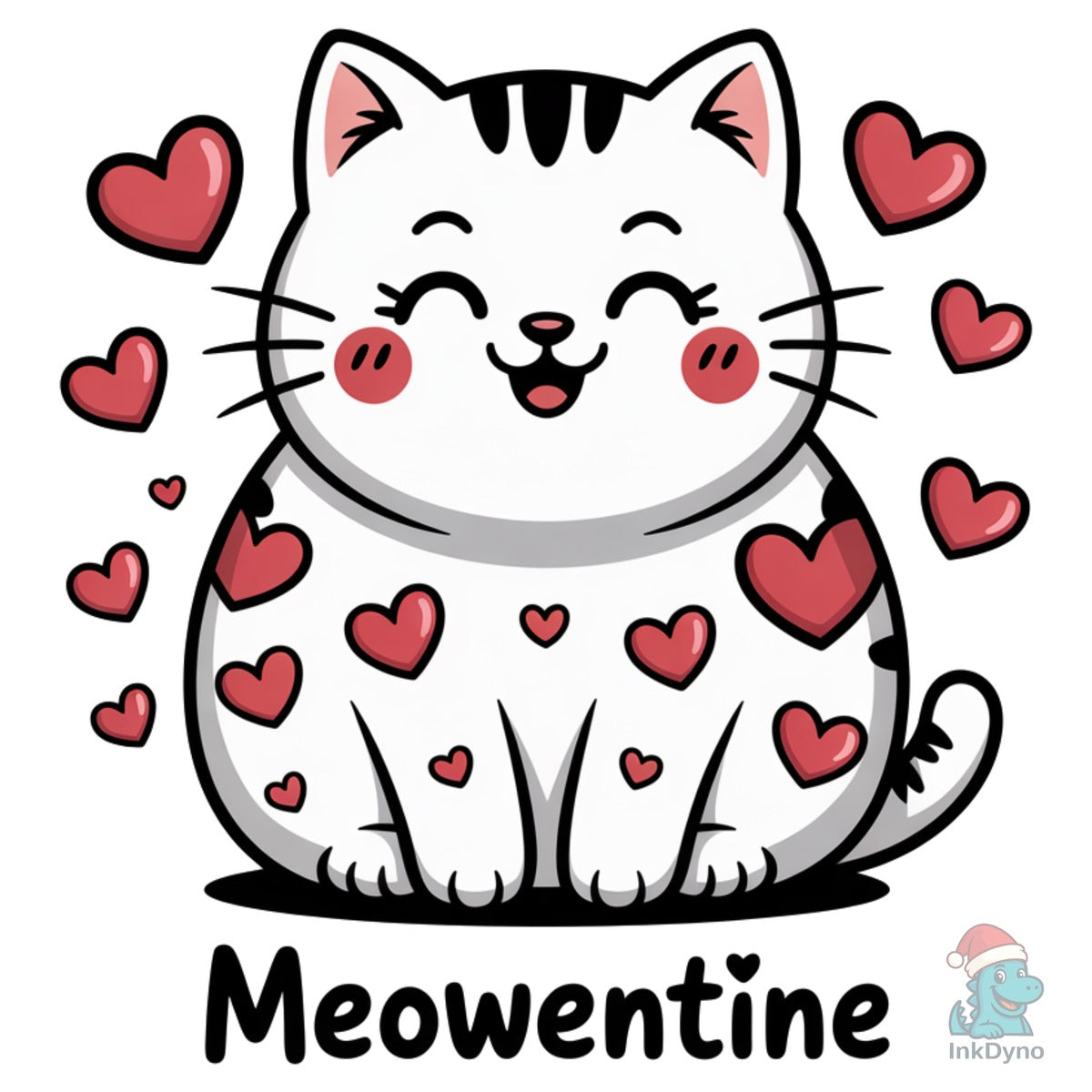 Cute Meowentine Cat Valentine