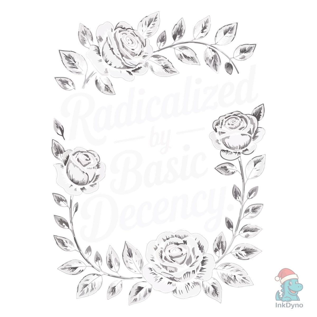 Inspirational Rose Wreath Quote