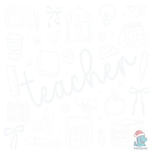 Preppy Teacher Coquette Pink Bow Doodle - DTF Transfer