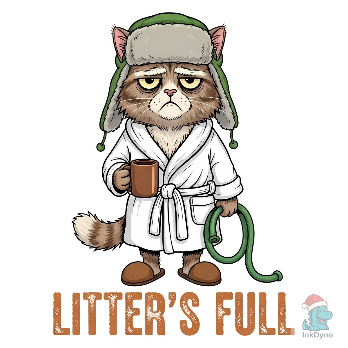 Funny Grumpy Cat "Litter's Full"