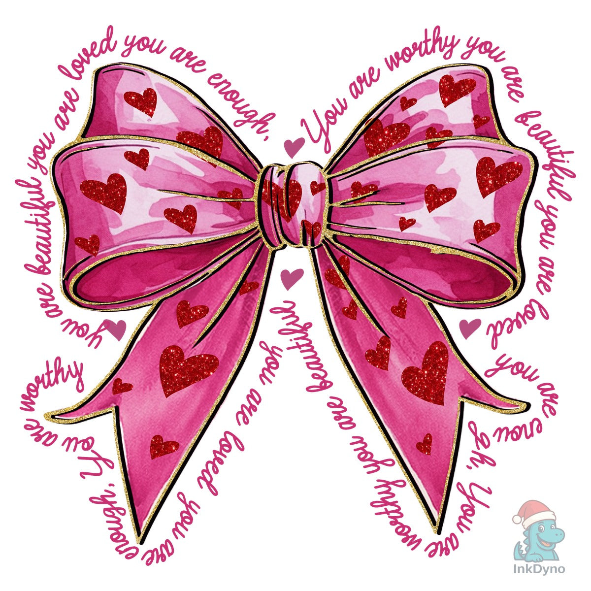 Pink Valentine Bow You Are Loved