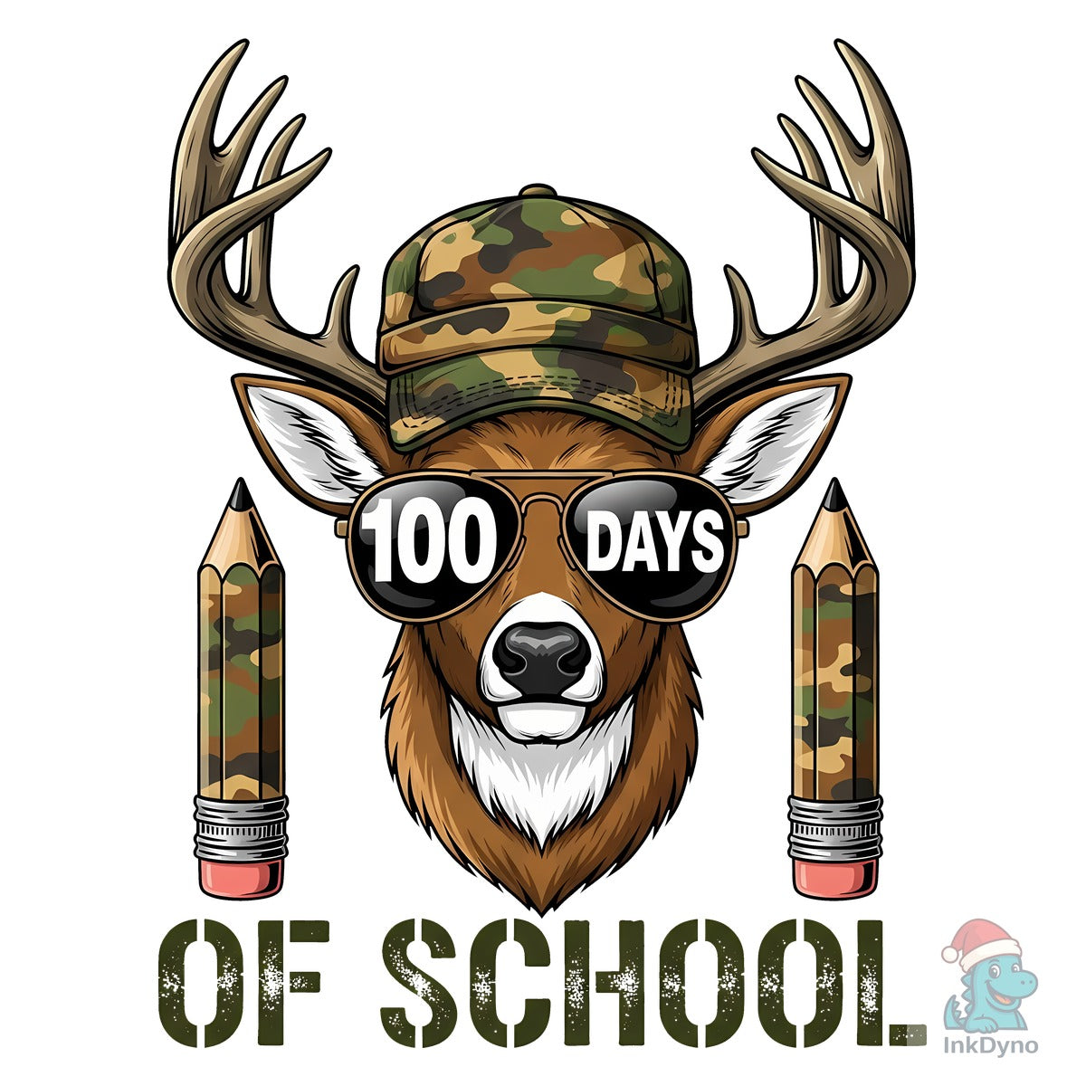 100 Days of School Deer Camo