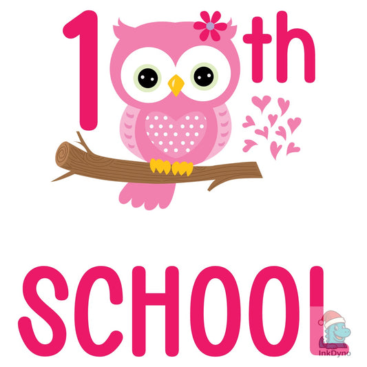 Owl Bird 100th Day of School - DTF Transfer
