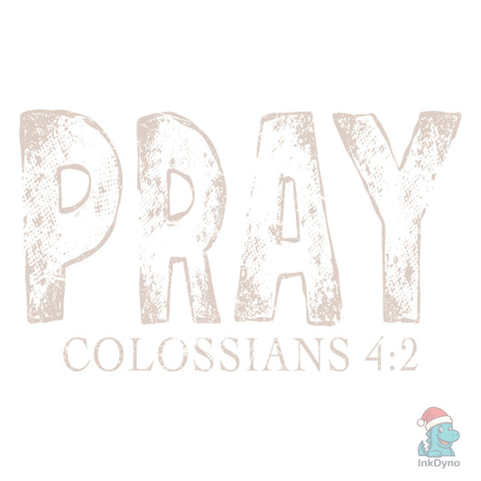 Pray Christian Quote Retro Distressed - DTF Transfer