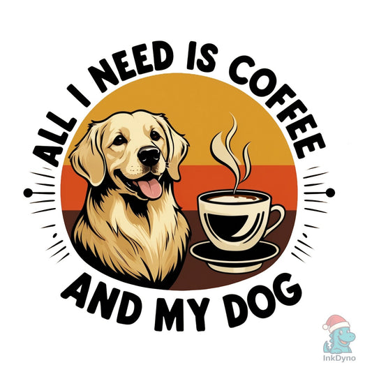 Retro Golden Retriever DOG - DTF Transfer