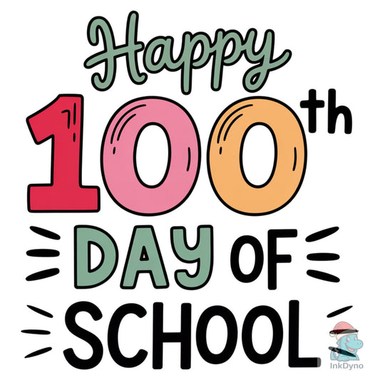 Happy 100 Day of School Sublimation - DTF Transfer