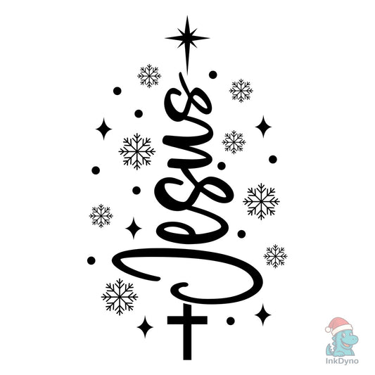 Jesus Christmas Tree Christian Heat - DTF Transfer