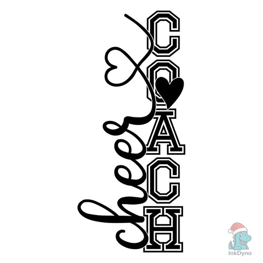 Cheer Coach Back Front Sports Shirt - DTF Transfer