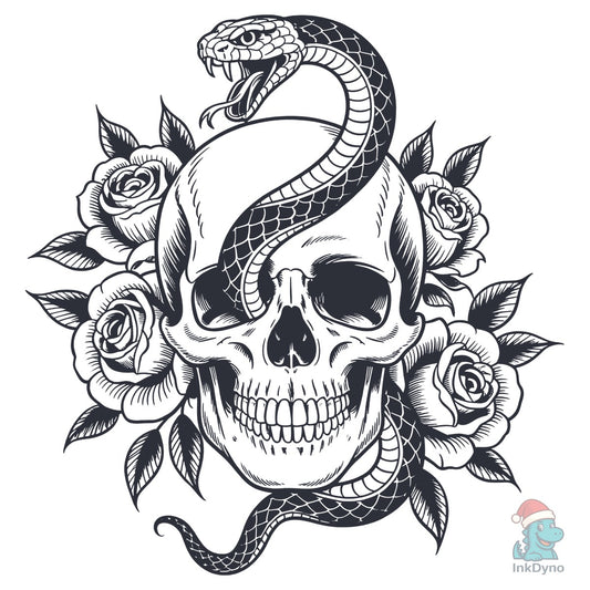 Retro Skull and Snake Vintage - DTF Transfer