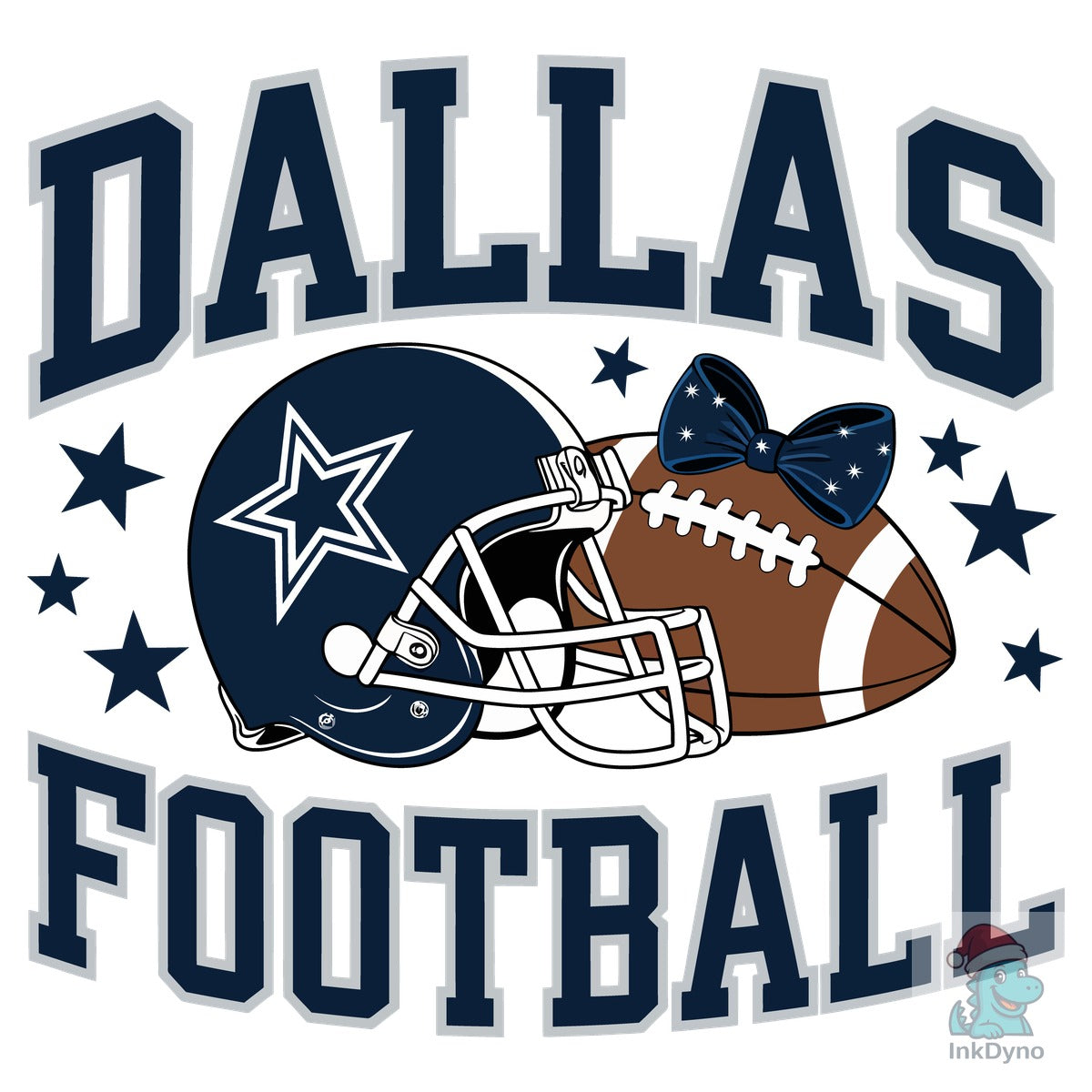 Dallas Football Helmet Bow