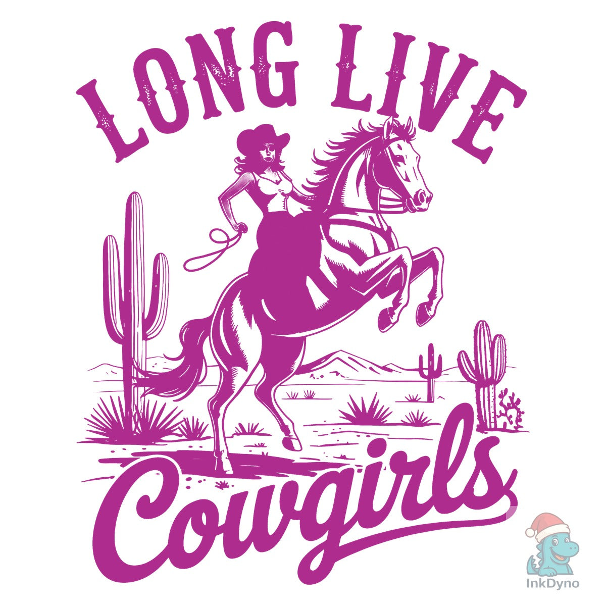 Retro Cowgirls Long Live Cowboy