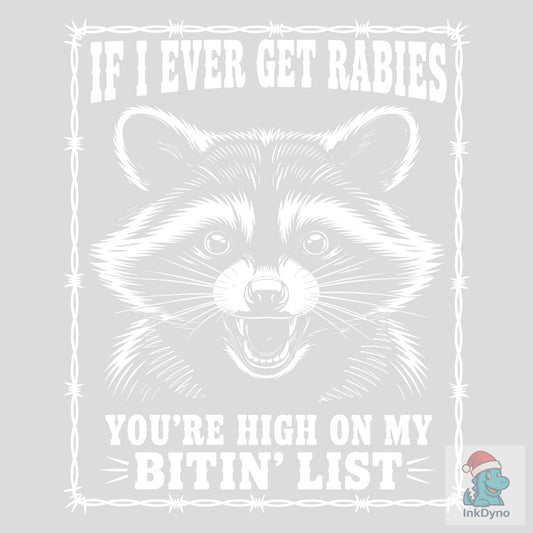 Funny Vintage Sarcastic Raccoon Tee - DTF Transfer
